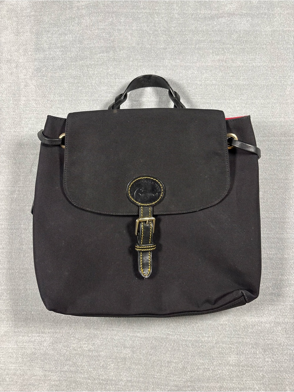 Dooney & Bourke Black Backpack with Red Trim